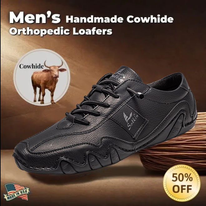 Last day 70% off 🔥⏱️Halloween sale⏱️🔥Men's genuine calfskin slip-on loafers