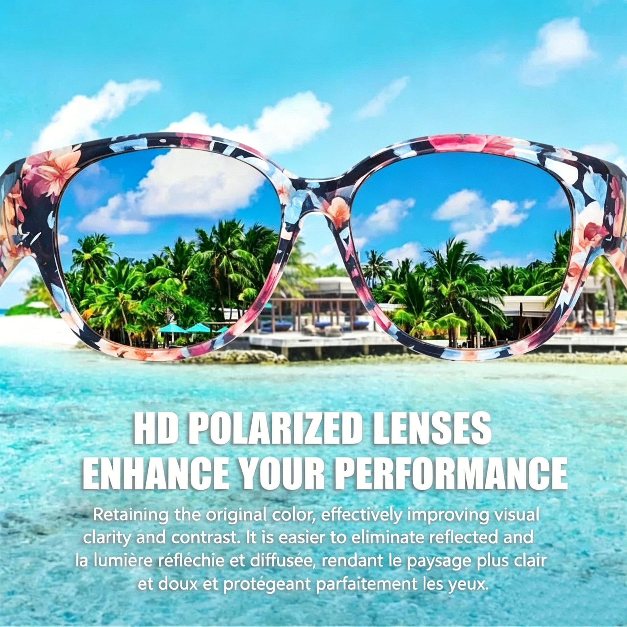 🎉Buy 1, Get 1 Free😎New trendy 2026 round cat-eye sunglasses—polarized with UV400 protection🕶️