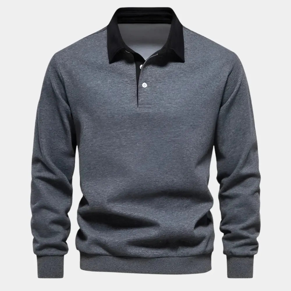 Men's Lightweight and Comfortable Cashmere Business Polo Shirt