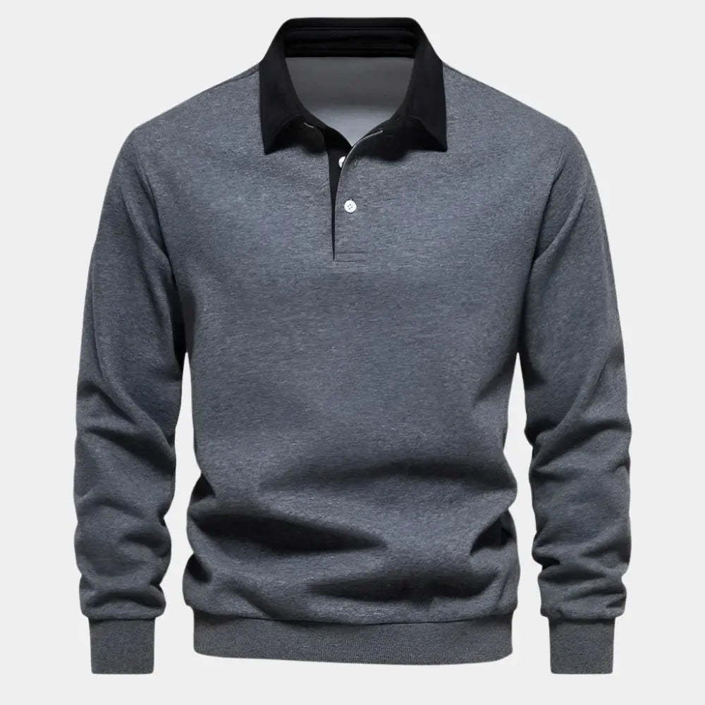 Men's Lightweight and Comfortable Cashmere Business Polo Shirt