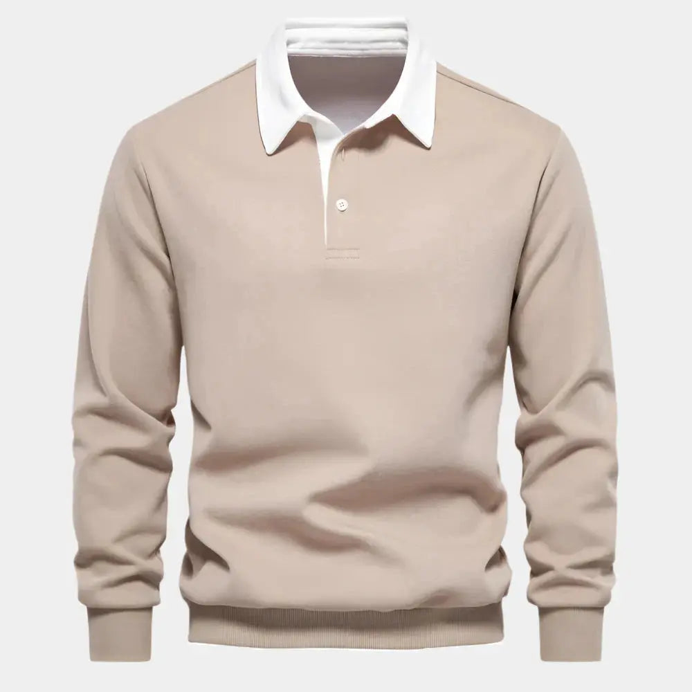 Men's Lightweight and Comfortable Cashmere Business Polo Shirt