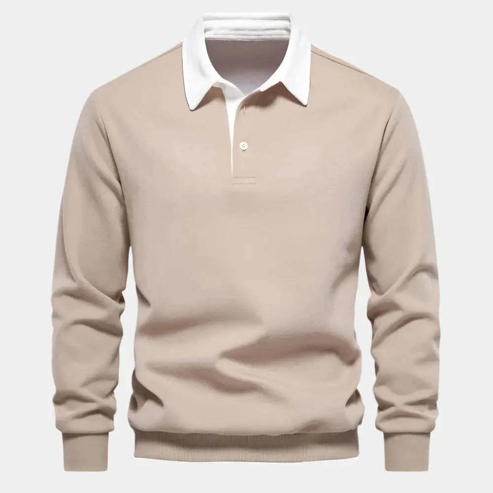 Men's Lightweight and Comfortable Cashmere Business Polo Shirt