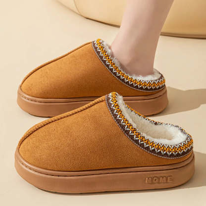 🔥Women's braided leather outdoor suede slippers