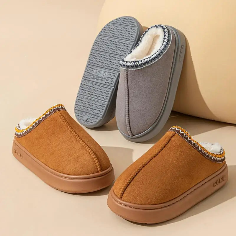 🔥Women's braided leather outdoor suede slippers