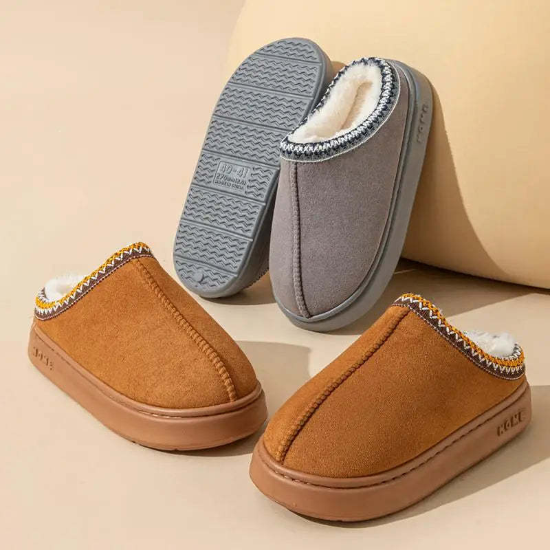 🔥Women's braided leather outdoor suede slippers