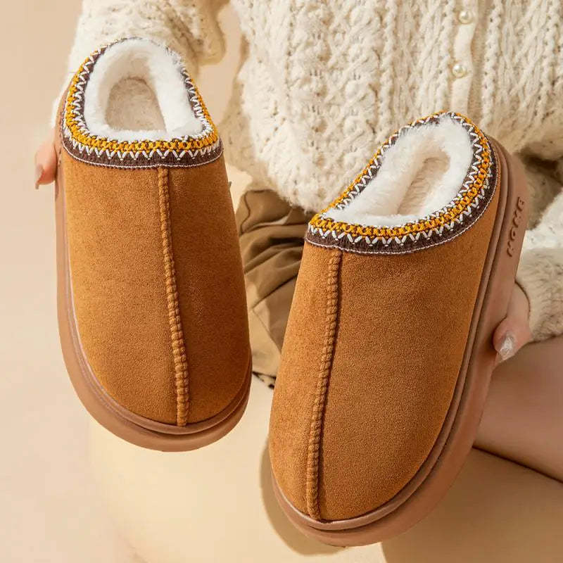 🔥Women's braided leather outdoor suede slippers