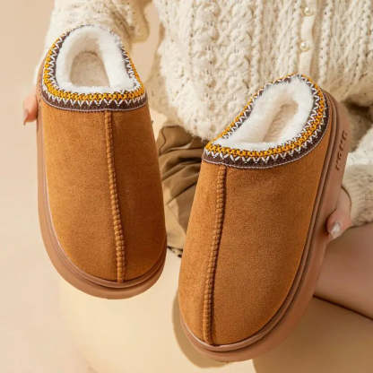 🔥Women's braided leather outdoor suede slippers