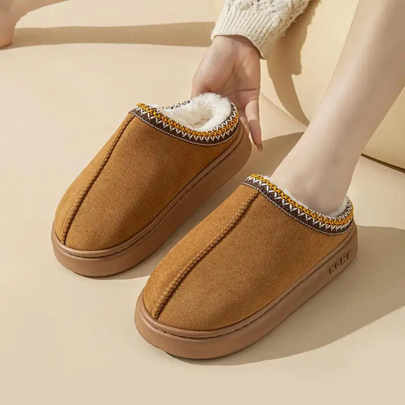 🔥Women's braided leather outdoor suede slippers