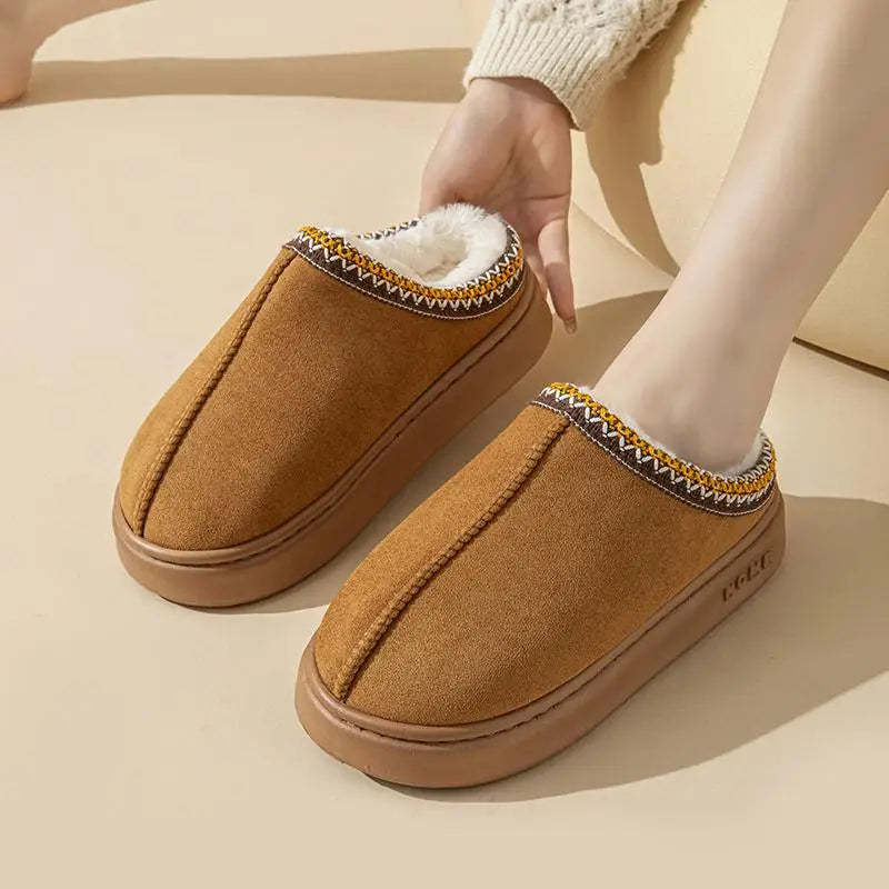 🔥Women's braided leather outdoor suede slippers