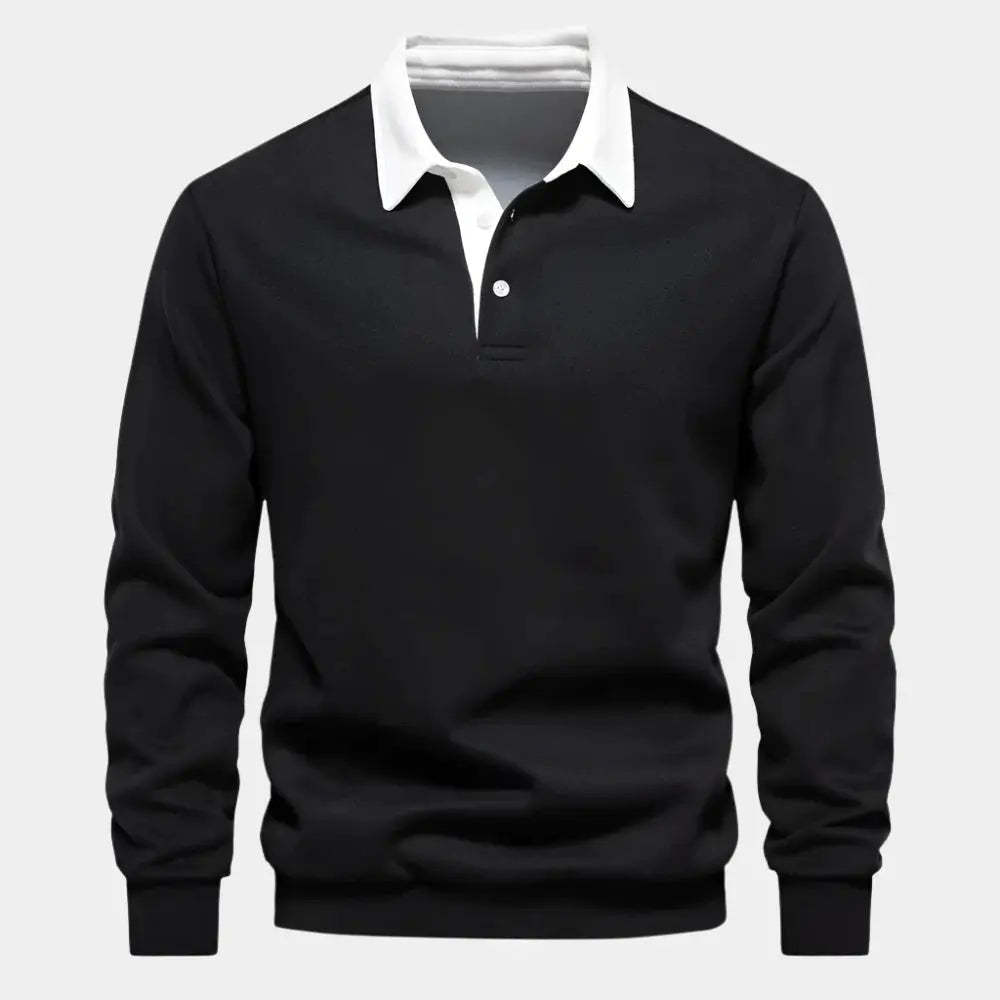 Men's Lightweight and Comfortable Cashmere Business Polo Shirt