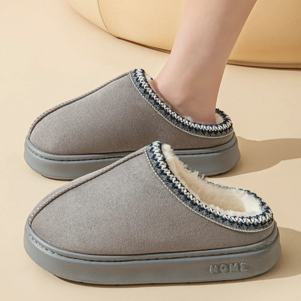 🔥Women's braided leather outdoor suede slippers