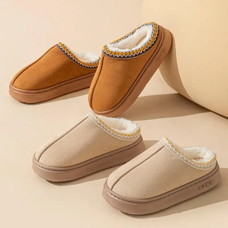 🔥Women's braided leather outdoor suede slippers