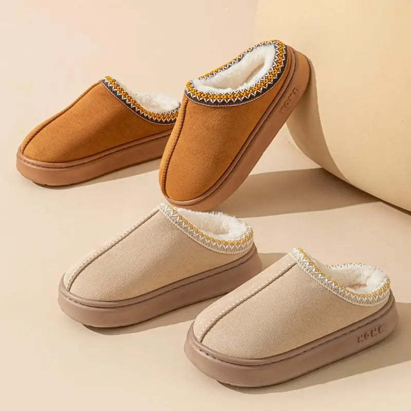 🔥Women's braided leather outdoor suede slippers