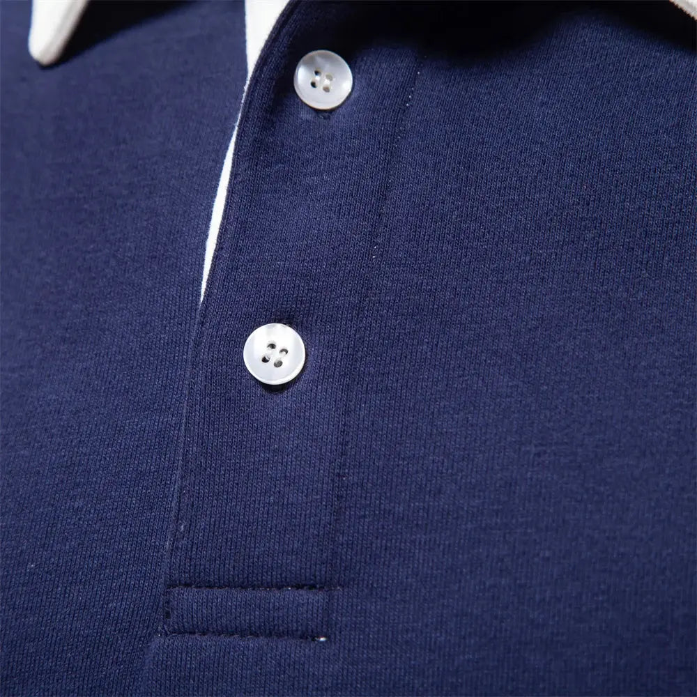 Men's Lightweight and Comfortable Cashmere Business Polo Shirt