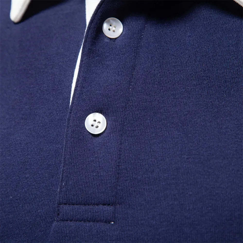 Men's Lightweight and Comfortable Cashmere Business Polo Shirt