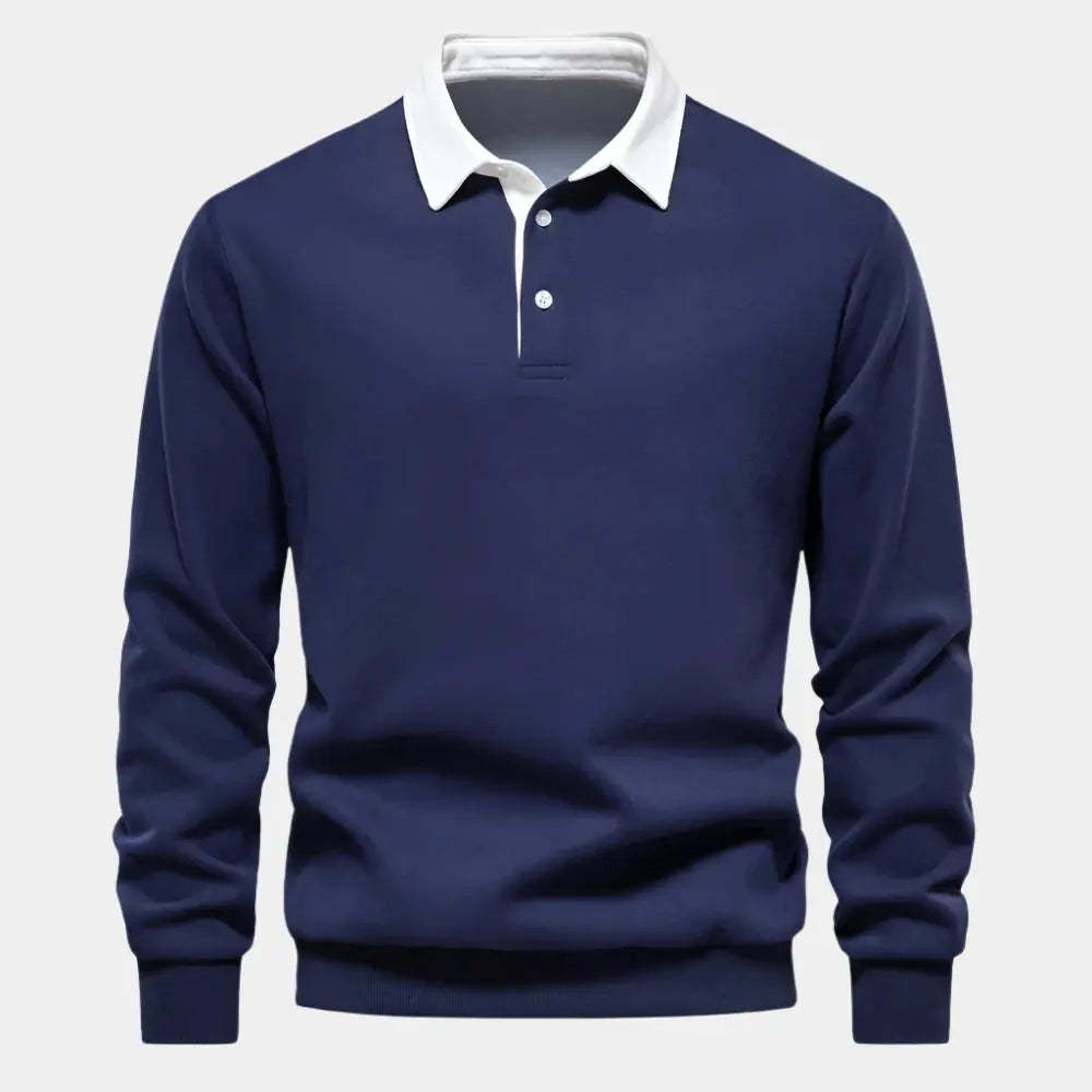 Men's Lightweight and Comfortable Cashmere Business Polo Shirt