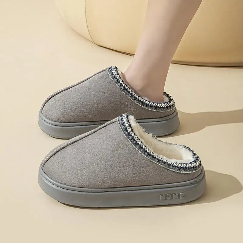 🔥Women's braided leather outdoor suede slippers