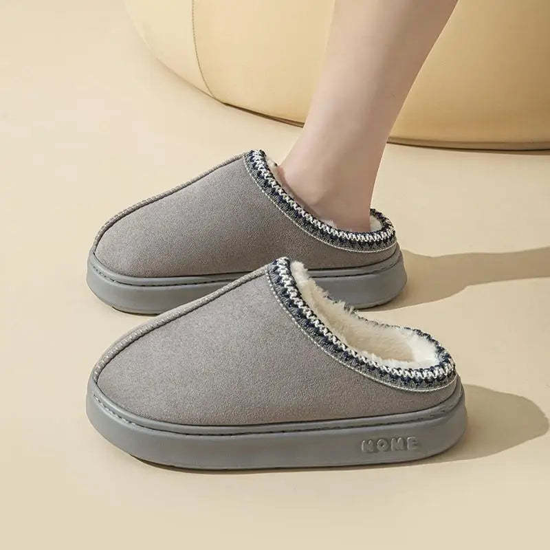 🔥Women's braided leather outdoor suede slippers