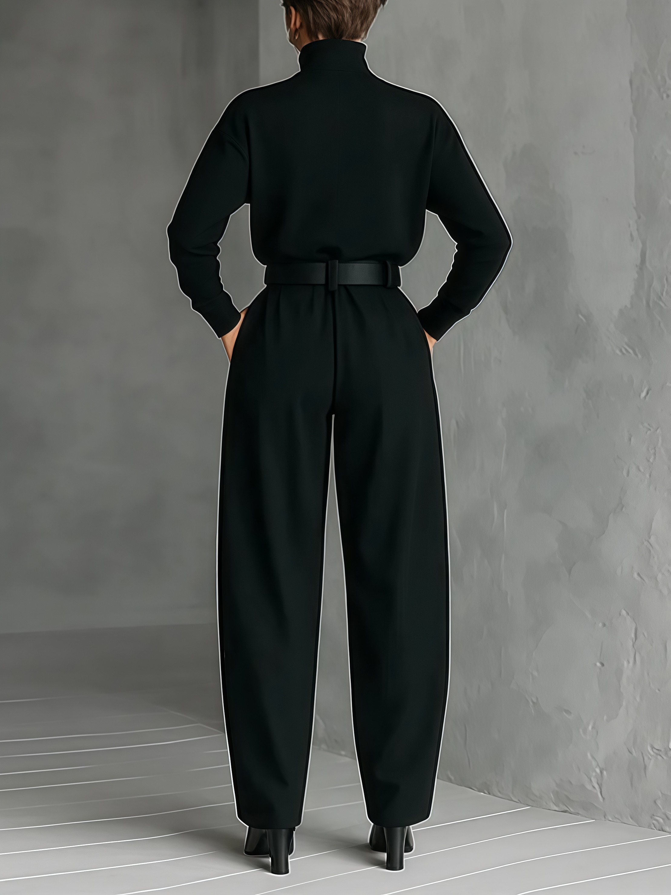 VAULT FASHION -Turtleneck & Straight Leg Pants Set