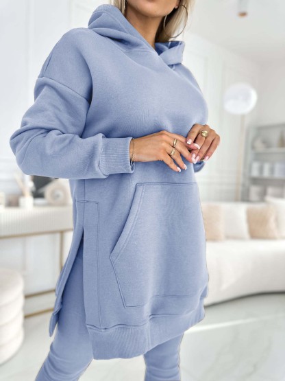 🔥Women's Fashion Solid Color Hoodie and Lined Leggings two-piece set