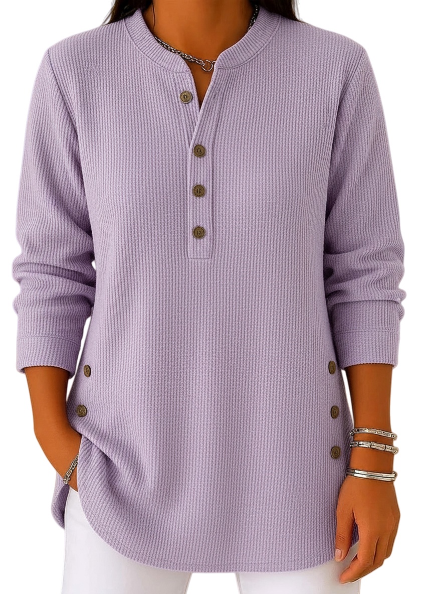 CLEARANCE SALE🔥 Women's Solid Color Crew Neck Long Sleeve Casual Loose Knit Pullover