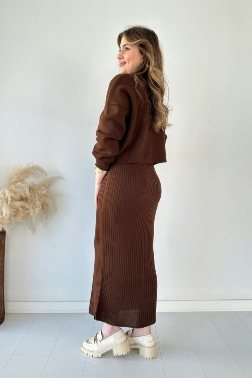 🔥Short Sweater Knit Dress Set