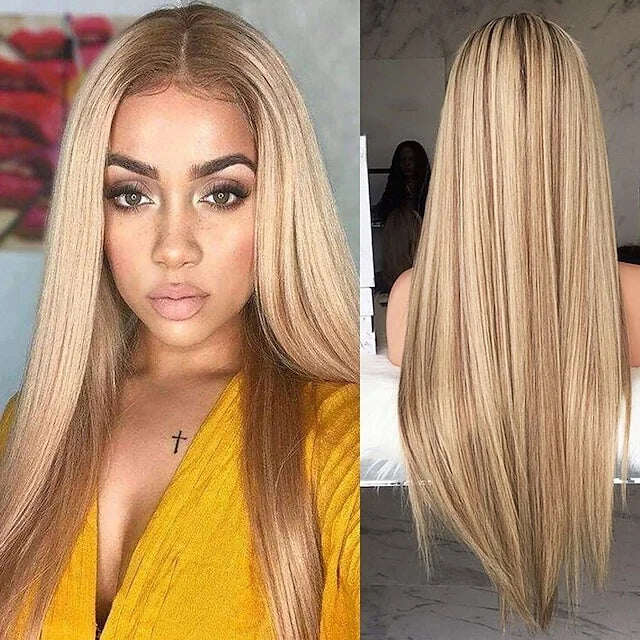 55 long, straight natural wigs, everyday fashion details