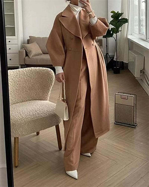 🔥Lapel lantern vintage wool coat