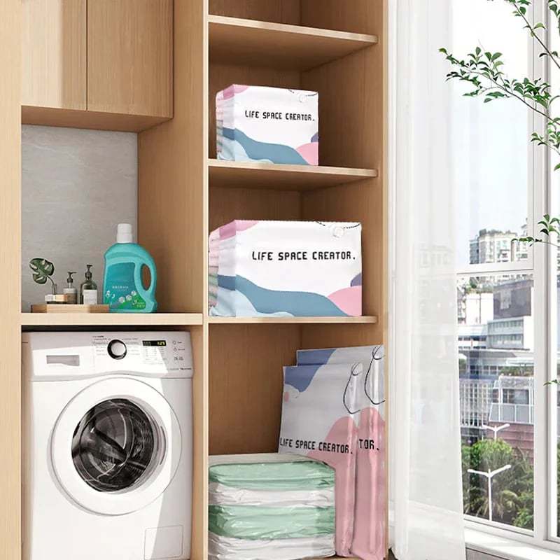 🧳 Large Capacity Vacuum Storage Bags – No Pump Needed