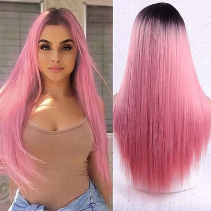 55 long, straight natural wigs, everyday fashion details
