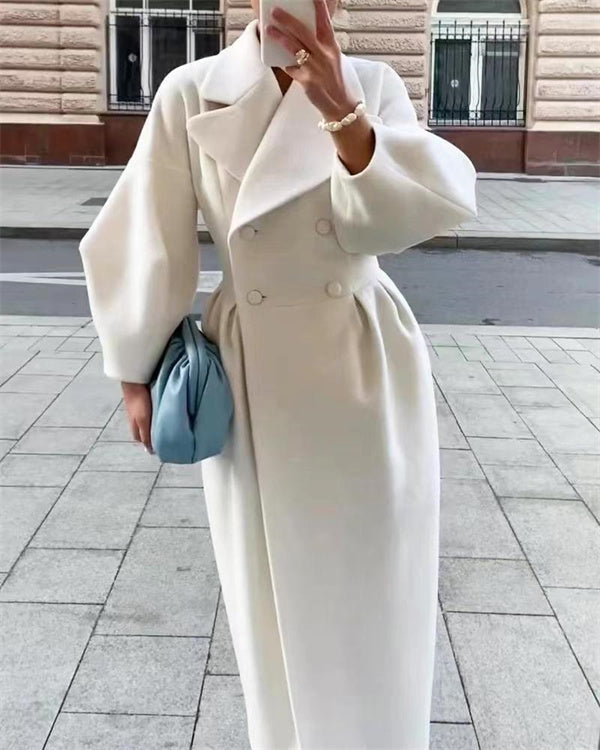 🔥Lapel lantern vintage wool coat