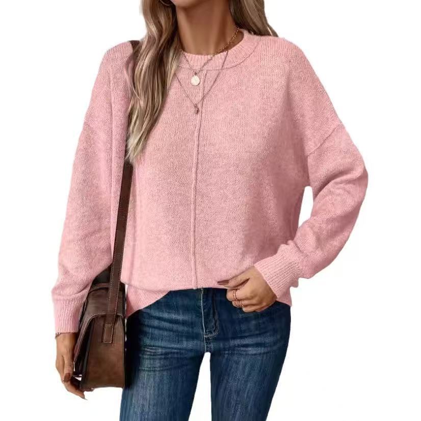 ⏰Last Day! 46% OFF-Exposed Seam Crewneck Sweater