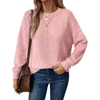 ⏰Last Day! 46% OFF-Exposed Seam Crewneck Sweater