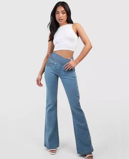 🔥Stretchy Jeans High Waisted Crossover
