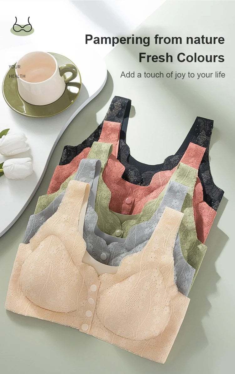 Front-Open Wire-Free Bra for Middle-Aged and Elderly