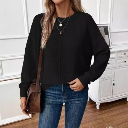 ⏰Last Day! 46% OFF-Exposed Seam Crewneck Sweater