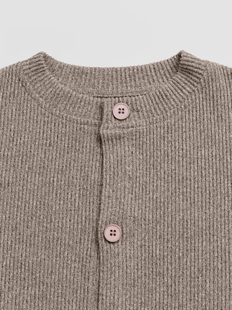 Women's Casual Comfortable Round Neck Long Sleeve Knit Sweater Set, High Waist Versatile Wide Leg Pants, Perfect for Daily Wear