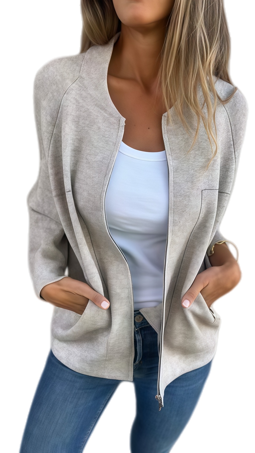 🔥Autumn and Winter Casual Zipper Solid Color Popular Jacket