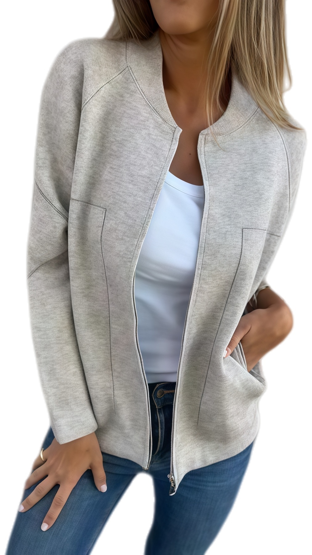 🔥Autumn and Winter Casual Zipper Solid Color Popular Jacket