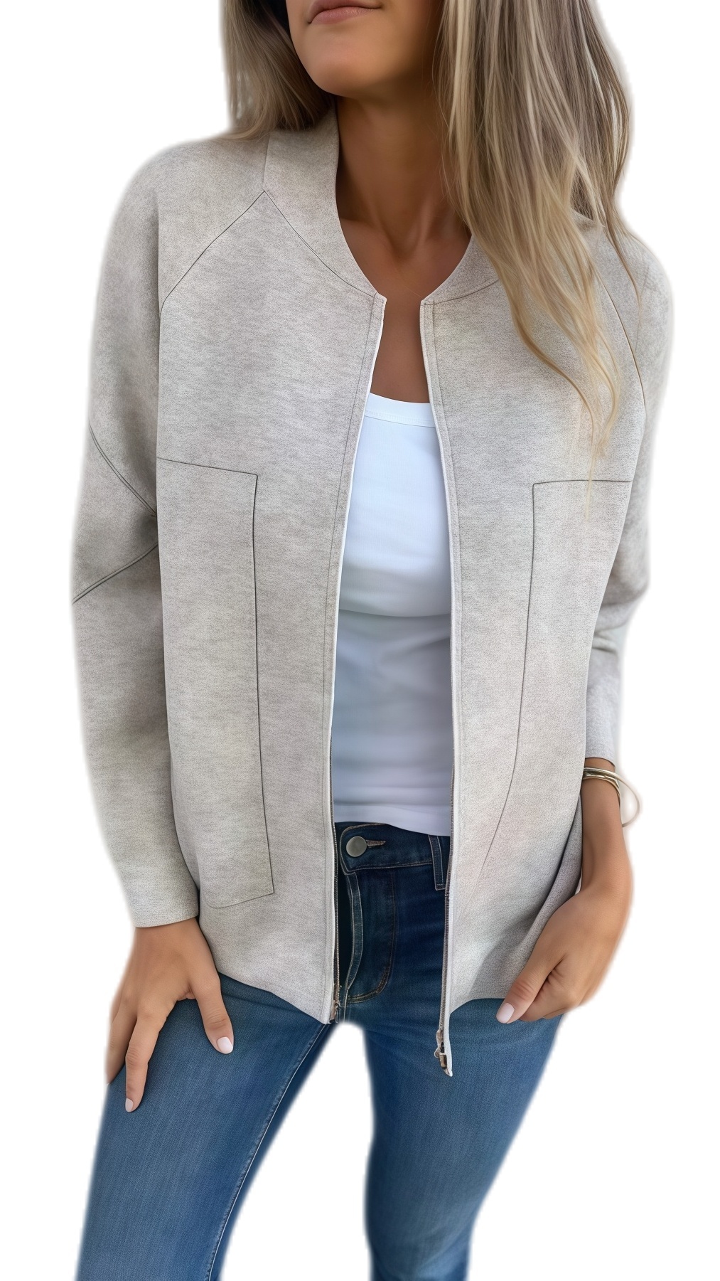 🔥Autumn and Winter Casual Zipper Solid Color Popular Jacket