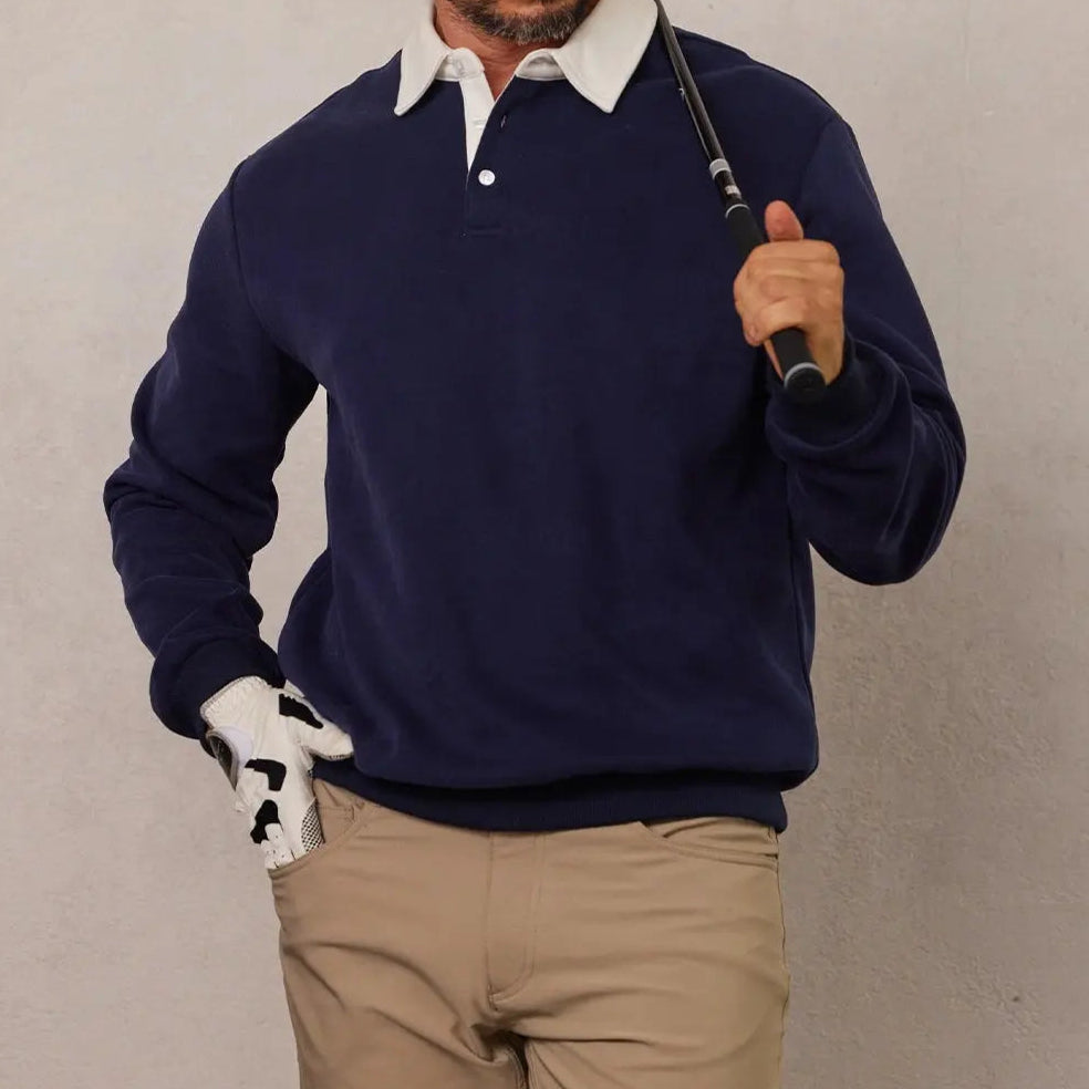 Men's Lightweight and Comfortable Cashmere Business Polo Shirt