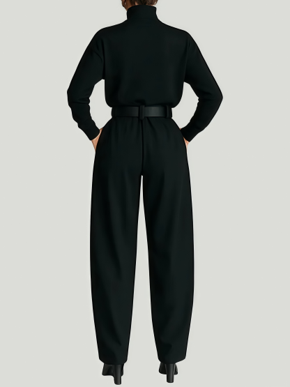 VAULT FASHION -Turtleneck & Straight Leg Pants Set