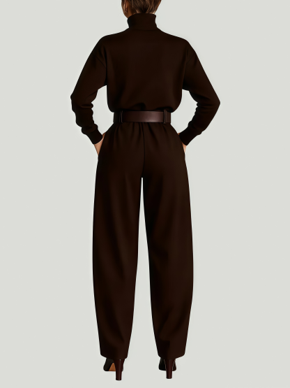 VAULT FASHION -Turtleneck & Straight Leg Pants Set