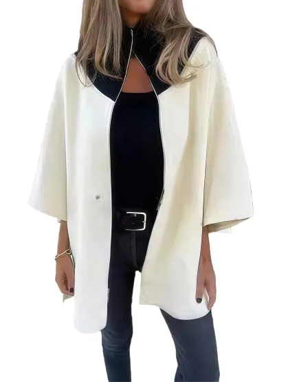 🔥Women's Casual Stand Collar Half-zip Jacket