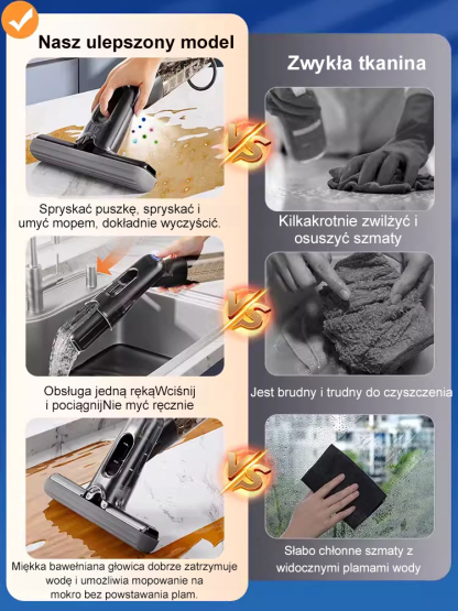 Wielofunkcyjny mop bez spłukiwania w sprayu do użytku domowego