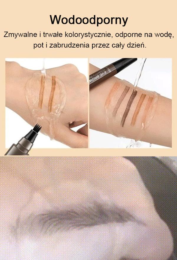 【Naturalne brwi z grypy włosów w 15 sekund】Kredka do brwi w płynie Bionic✨Łatwy w użyciu nawet dla początkujących wizażystów