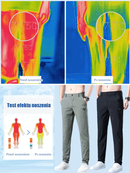 【Po założeniu natychmiast chłodzi o 5°C.】Mężczyźni sukcesu noszą te „klimatyzowane spodnie”.👖Pasuje jak druga skóra.