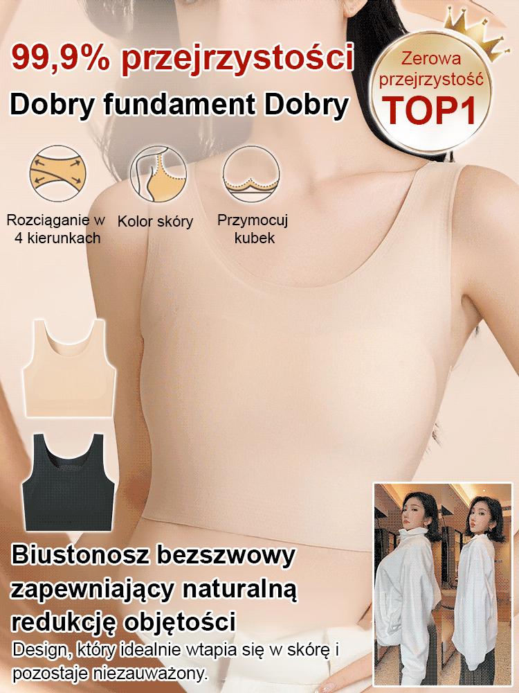 【Zaprojektowany dla dużych biustów】Biustonosz niewidoczny i mały biust✨Natychmiast stracisz 5 kg.