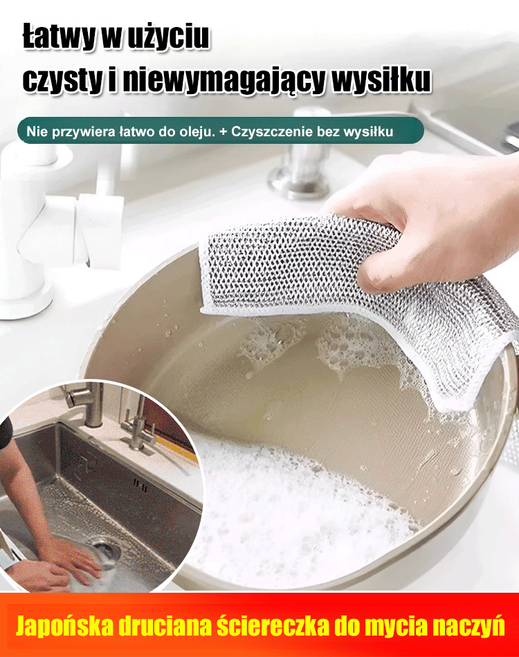 Japońska ściereczka druciana