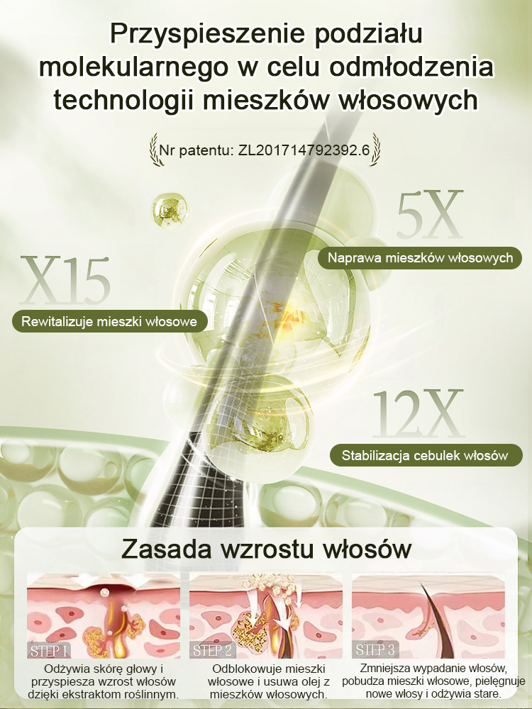 【Na wypadanie i łamliwość włosów】Gorąca sprzedaż Szampon przeciw wypadaniu włosów z ekstraktem z imbiru✨Japońska receptura ziołowa, włosy stają się bardziej gęste